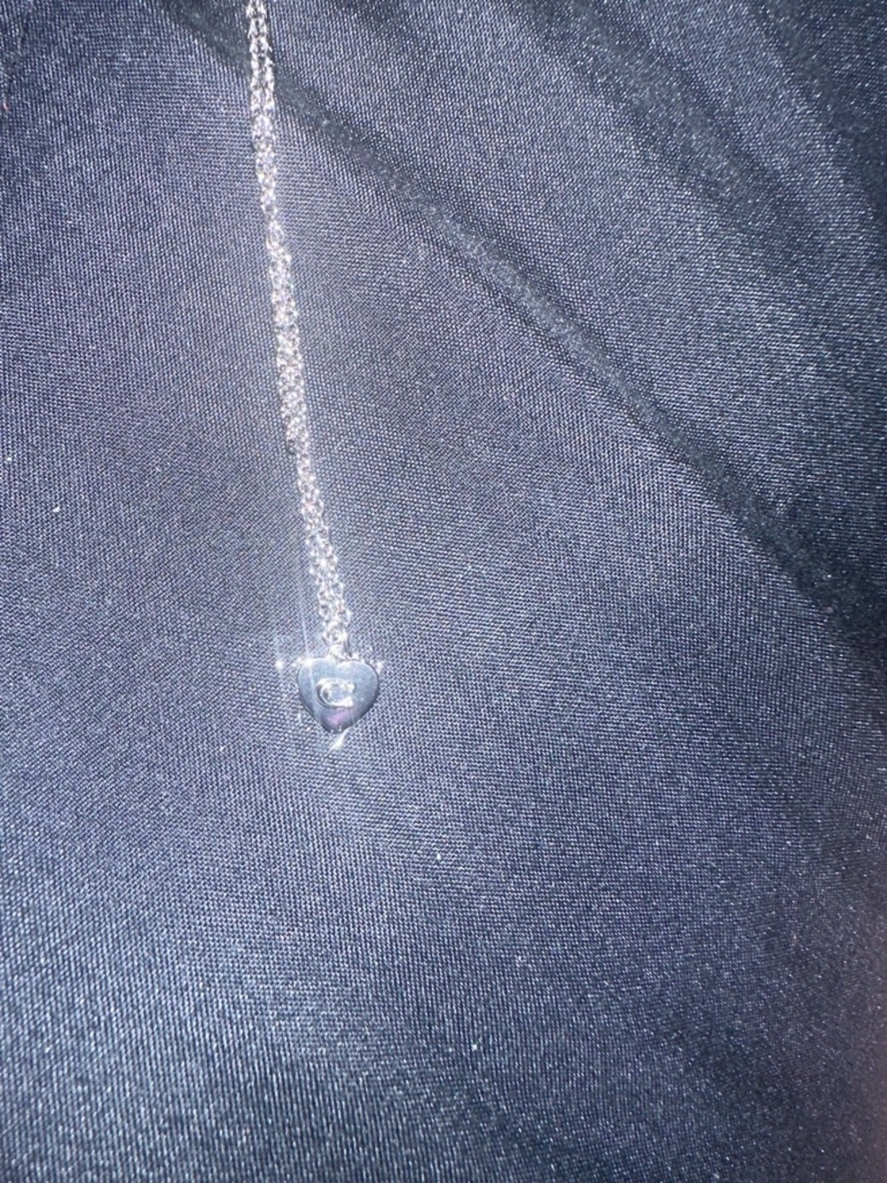 Coach Silver Heart Pendant Necklace